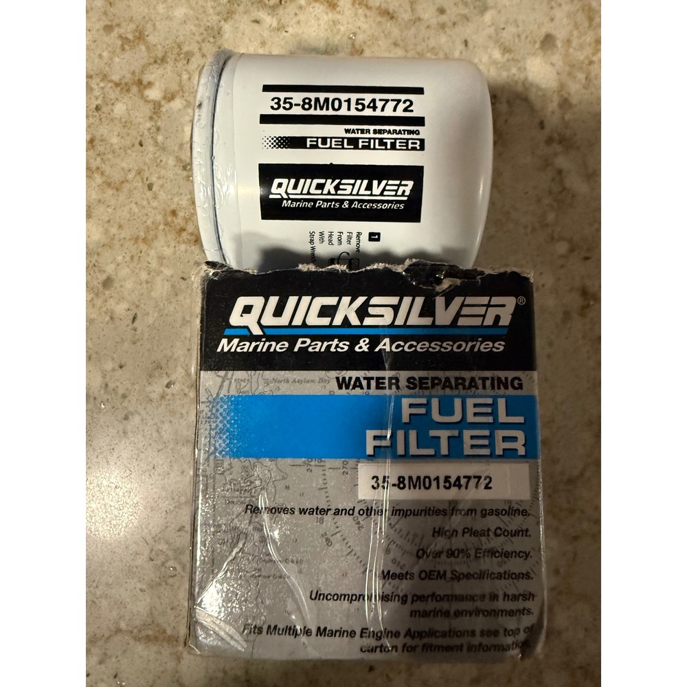 Quicksilver Marine Water Separating Fuel Filter 35-8M0154772 10 Micron OEM